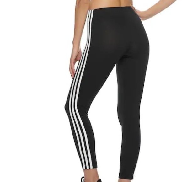 Adidas Essential 3-stripe Midrise Leggings NWT XS - Picture 1 of 3